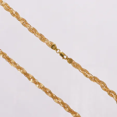 Collier Flätat, 40cm, bredd 4,5mm, 21K  Vikt: 10,9 g