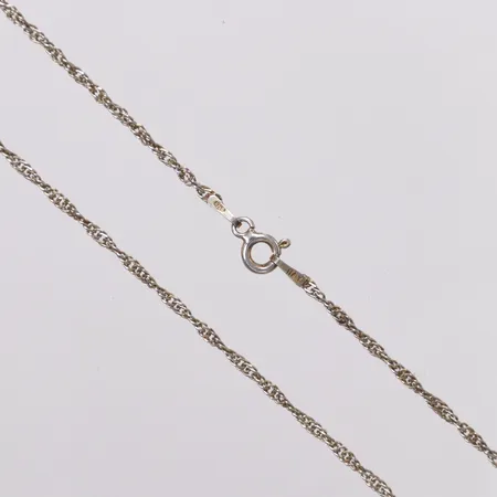 Kedja Singapore, 40cm, bredd 1,6mm, svag förgyllning, 925/1000 silver Vikt: 2 g