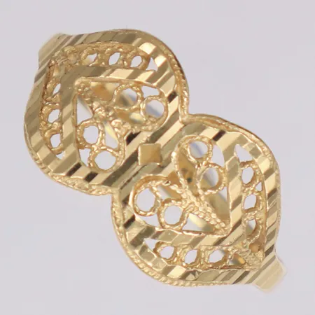 Ring, stl 18½, Arpas, bredd 10mm, 14K Vikt: 1,7 g