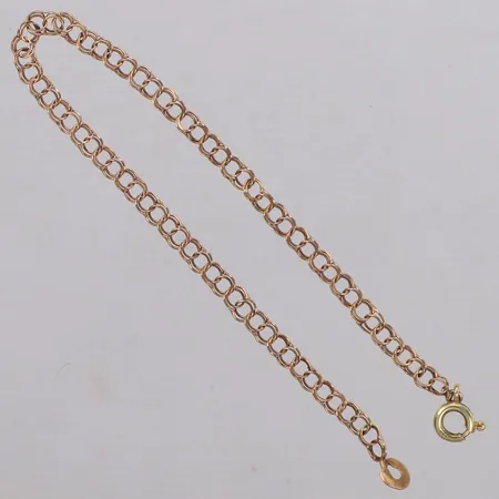 Armband Bismarck, 18cm, bredd 4mm, ojämnheter, utbytt lås, 14K Vikt: 1,9 g
