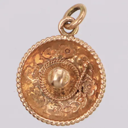 Hänge sombrero, Ø ca 14mm, 14K Vikt: 1,2 g