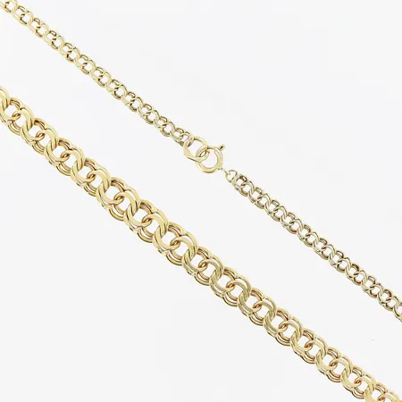 Collier doserad Bismarck 45cm, bredd 3,5-7mm, 18K Vikt: 17,9 g