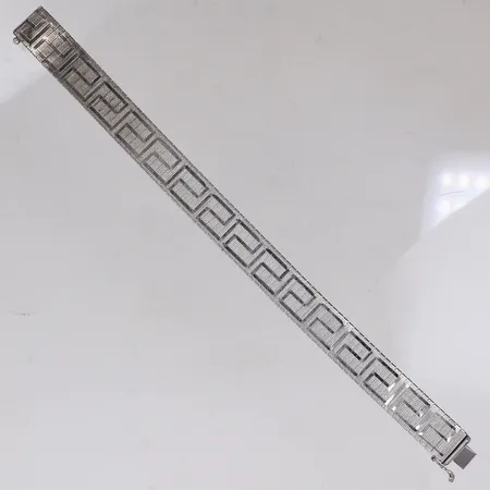 Armband, längd ca 19cm, bredd 12,3mm, 830/1000 silver Vikt: 25,8 g