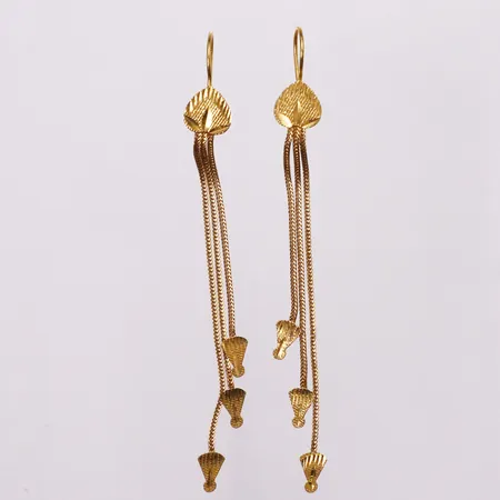 Ett par örhängen 80mm, 21K  Vikt: 3,5 g