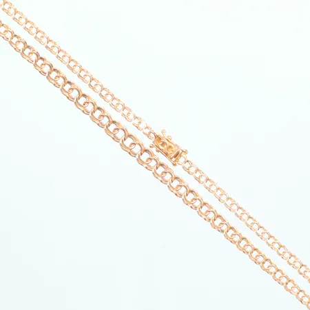 Collier doserad Bismarck längd 42,5cm, bredd 3,1-5,0mm, kistlås, Guldfynd, 18K Vikt: 7,6 g