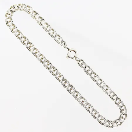 Armband Bismarck 19cm, bredd 3,5mm, silver 830/1000. Vikt: 3,9 g