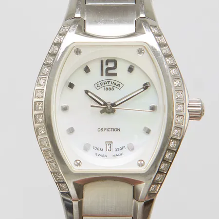 Damur Certina DS Fiction, stål, quartz, 31,3mm, stållänk, extra länkbit, inga tillbehör. Vikt: 0 g