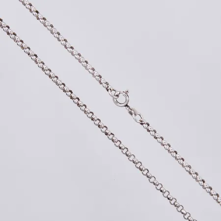 Kedja ärtlänk längd: ca 70cm bredd: ca 2mm, 925/1000 silver Vikt: 14,3 g