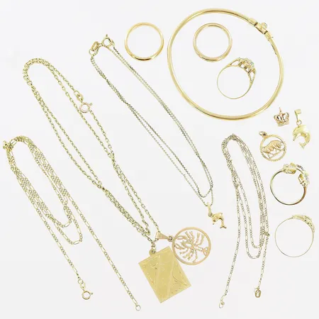 Diverse guld, 14K Vikt: 54,3 g