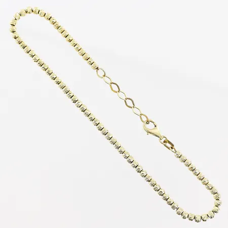 Armband 17,5-19,5cm, bredd 2,5mm, 14K Vikt: 4,1 g