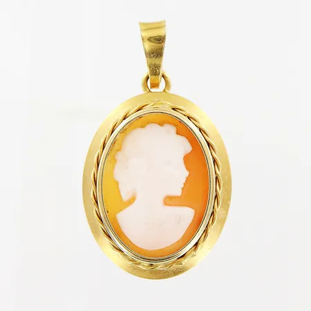 Hänge 29x16mm, camé lös, 18K Vikt: 2,2 g
