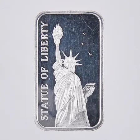 Tacka Statue of liberty 50x29mm, 999/1000 silver Vikt: 31,4 g