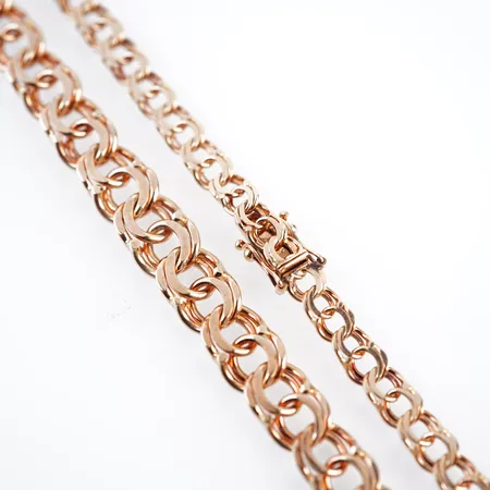 Collier dosserad bismarck, 44,5cm, bredd 10mm, 18k Vikt: 39,2 g