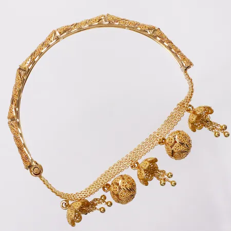 Armband berlocker, ca 59x63mm, halvstelt, öppningsbar, 21K  Vikt: 22,2 g