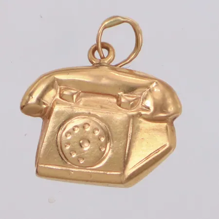 Hänge telefon ca 10mm, 18K Vikt: 0,5 g
