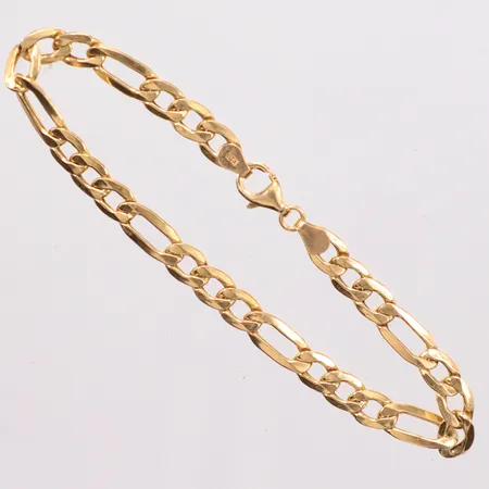 Armband Figaro längd 19cm, bredd 5,7mm, Guldfynd, 18K Vikt: 5,1 g