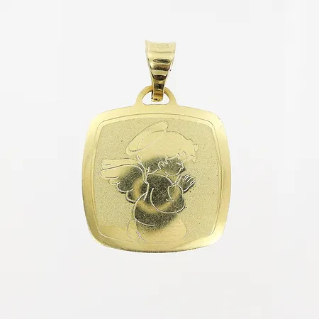 Hänge motiv ängel, 15x21mm, 14K Vikt: 0,8 g