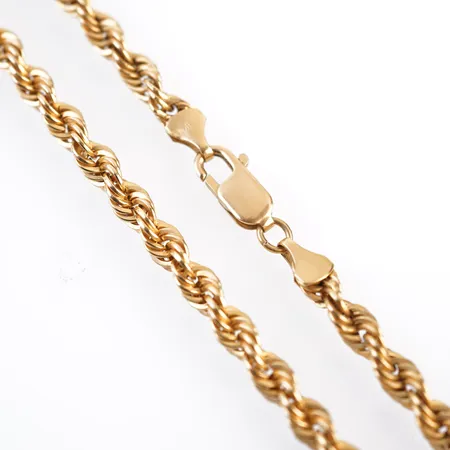 Halskedja, 51,5cm, bredd 5mm, 21k Vikt: 12 g