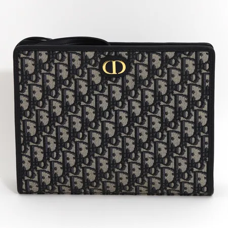 Väska Dior 30 Montaigne Dea Pouch, blue, Oblique Jacquard, mått 26x20x10cm, dustbag något fläckig, originalbox