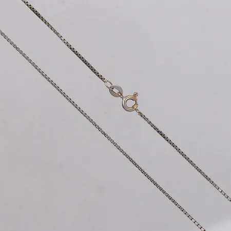 Kedja Venezia 45cm, bredd 1mm, ojämnheter. vitguld, 18K Vikt: 4,1 g