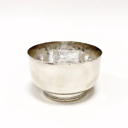 Skål design Ingrid Råström 1973-74, Sofiero, höjd 75mm, Ø135mm,  originalkartong, GAB, silver 830/1000. Vikt: 309,8 g