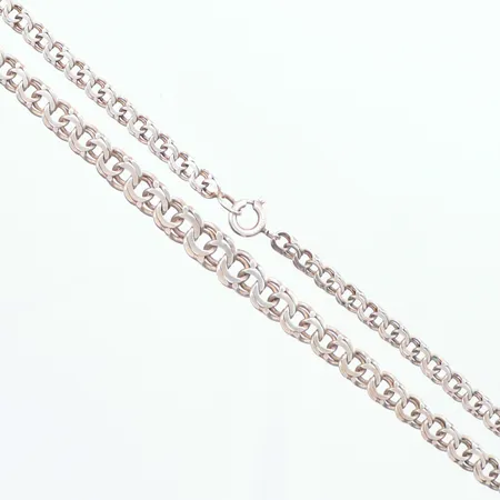 Collier doserad Bismarck, silver längd 44cm, bredd 5,20-7,8cm  Vikt: 16,3 g