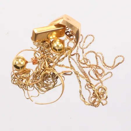 Parti guld, defekt trasigt, 18K Vikt: 15,1 g