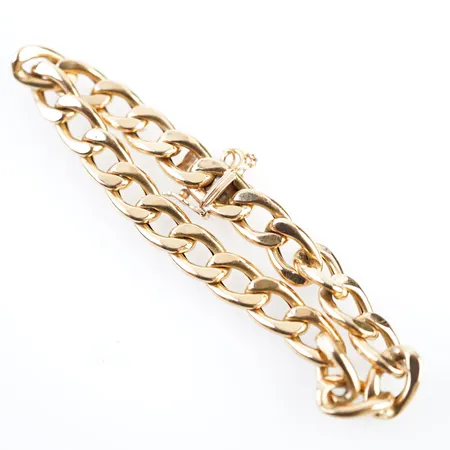 Armband, pansar, 19cm, bredd 7mm, 18k, ihåligt Vikt: 10,1 g