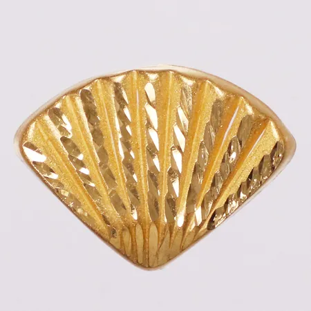 Örhänge udda, dekor, 15x21mm, skev, 21K  Vikt: 1,4 g