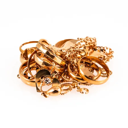 Diverse defekt / graverat guld 18K 52,3g.