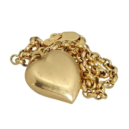 Armband med berlock, 18K guld, defekt Vikt: 3,3 g