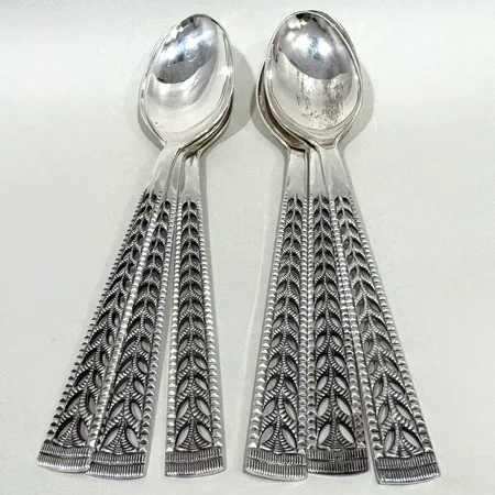 Bordskedar 6st, modell Juvel, längd: 18,5cm, silver 830/1000  Vikt: 219,8 g