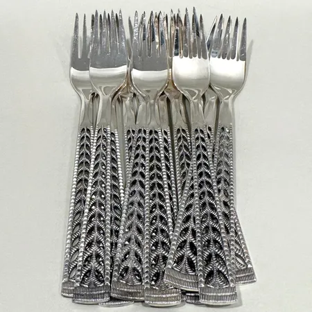 Bordsgafflar 12st, modell Juvel, längd: 18cm, silver 830/1000  Vikt: 420,2 g