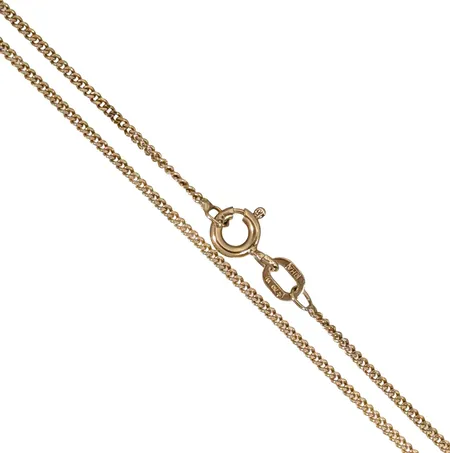 Halskedja Pansar, 18K guld, Guldfynd (GHA), längd 40,5 cm, bredd 1,2 mm, fint skick Vikt: 2,4 g