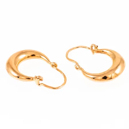 Örhängen mormorscreoler i 18K guld. De är 19 mm långa och väger 1,4g. 