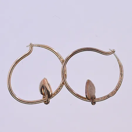 Ett par örhängen, Ø11 mm, 18K. Vikt: 0,8 g