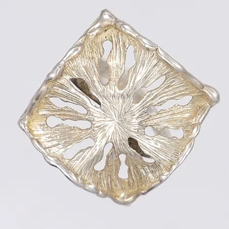 Ring med genombruten dekor justerbar stl bredd 2-23mm ojämn skena silver 925/1000 Vikt: 5,4 g