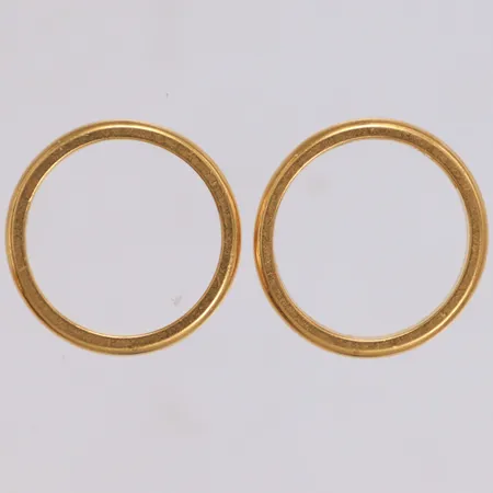 2 Ringar, gravyr, 23K  Vikt: 12 g