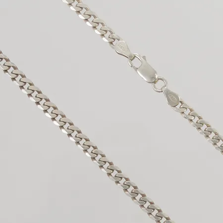 Kedja pansar 48cm, bredd:4mm, 925/1000 Silver 17,9g.