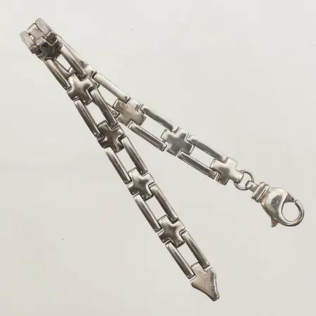 Armband längd 17,5cm, bredd 7,1mm, 925/1000 silver  Vikt: 23,1 g