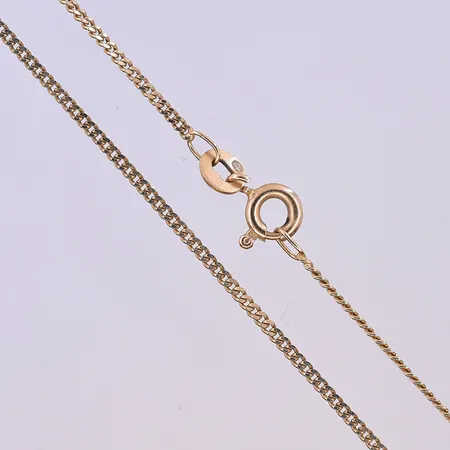 Kedja Pansar, längd 44 cm, bredd 1 mm, 18K. Vikt: 3,2 g