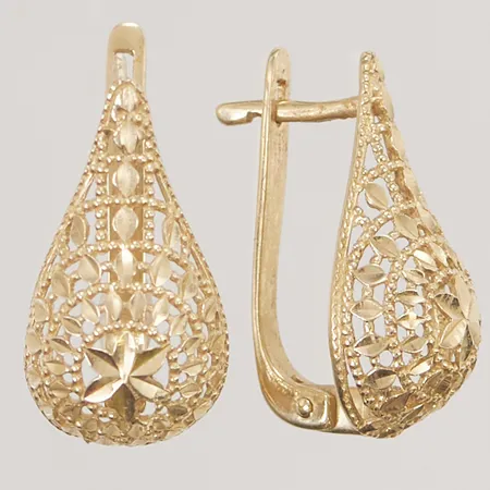 Ett par örhängen 21mm, 14K 3,2g.