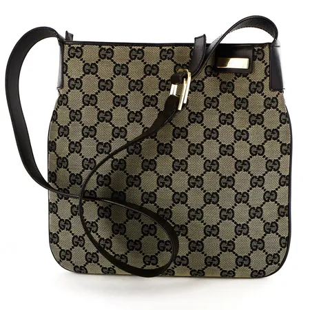 Väska Gucci, GG Canvas, Shoulder Crossbody, 2x24,5x25cm, numrerad: 019 0422 3444, innerficka med dragkedja, skinndetaljer, inga tillbehör