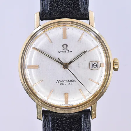 Herrur Omega Seamaster Se ville, automat, datum, Ø34 mm, graverad boett, stål.