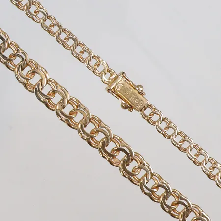 Halskedja doserad Bismarck, längd 45cm, bredd 4-6mm, 18K Vikt: 30,9 g