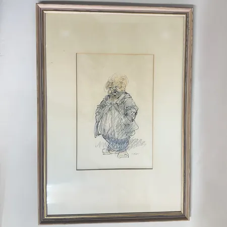 Tavla Robert Högfeldt blandteknik, 30 x 20cm, signerad, glas &ram Skickas med postpaket.