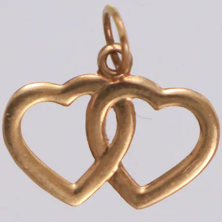 Hänge hjärtan, längd 14,9mm, bredd 14,9mm, 18K  Vikt: 0,3 g