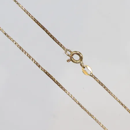 Halskedja Venezia, längd 64cm, bredd 1mm, defekta länkdelar, 18K Vikt: 4,9 g