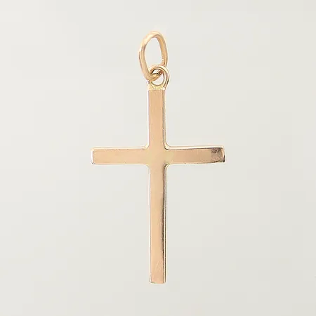 Hänge, kors, 33x17mm, 14K  Vikt: 1,4 g