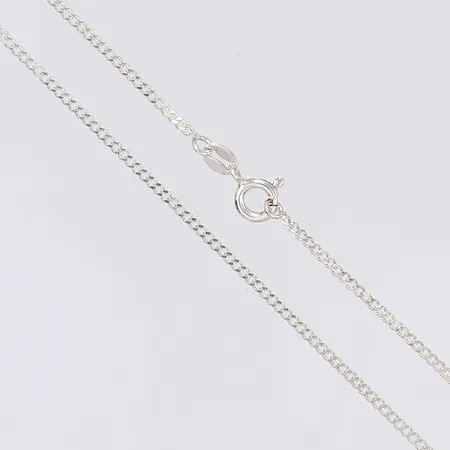 Halskedja pansarlänk längd 42cm bredd 1mm silver 925/1000 Vikt: 2,6 g